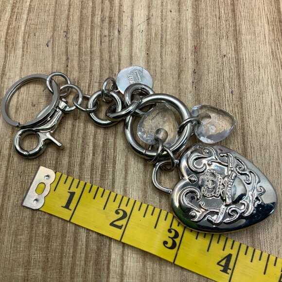 Kathy Van Zeeland Silver Tone Heart Key Chain Purse Charms - Picture 5 of 5